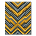 Bold Yellow Gray Chevron Layers Rug