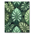 Lush Tropical Botanical Leaf Foliage Rug