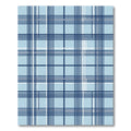 Light Blue Navy Grid Plaid Rug