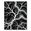 Striking White Branches Abstract Agate Rug