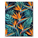 Vibrant Tropical Bird of Paradise Foliage Rug