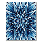 Celestial Midnight Blue Geometric Star Rug