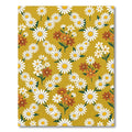 Retro Golden Mustard Daisy Meadow Rug