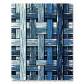 Woven Blue Wood Texture Rug