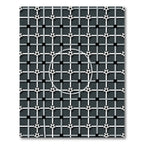 Monochrome Grid Football Sphere Graphic Rug