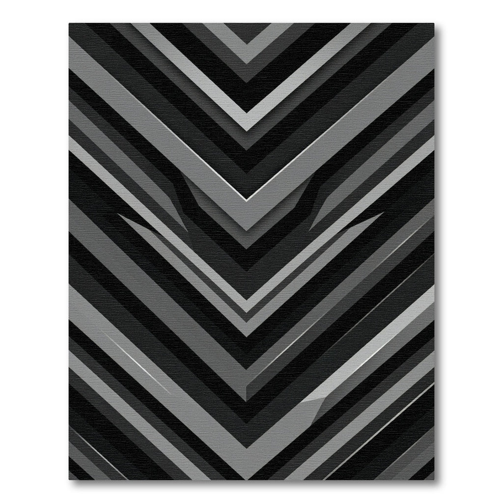 Monochromatic Sharp Angular Geometric Chevron Rug