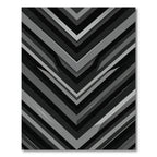 Monochromatic Sharp Angular Geometric Chevron Rug