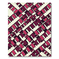 Deep Rose Bunting Diagonal Overlay Rug