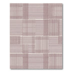 Plum Linear Geometric Patchwork Rug