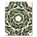 Earthy Foliage Wreaths Swirl Rug
