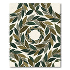 Earthy Foliage Wreaths Swirl Rug