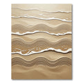 Sandy Beige Coastal Wave Rug