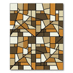 Geometric Earthy Tone Abstract Blocks Rug