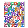 Colorful Playful Alphabet Characters Illustration Rug