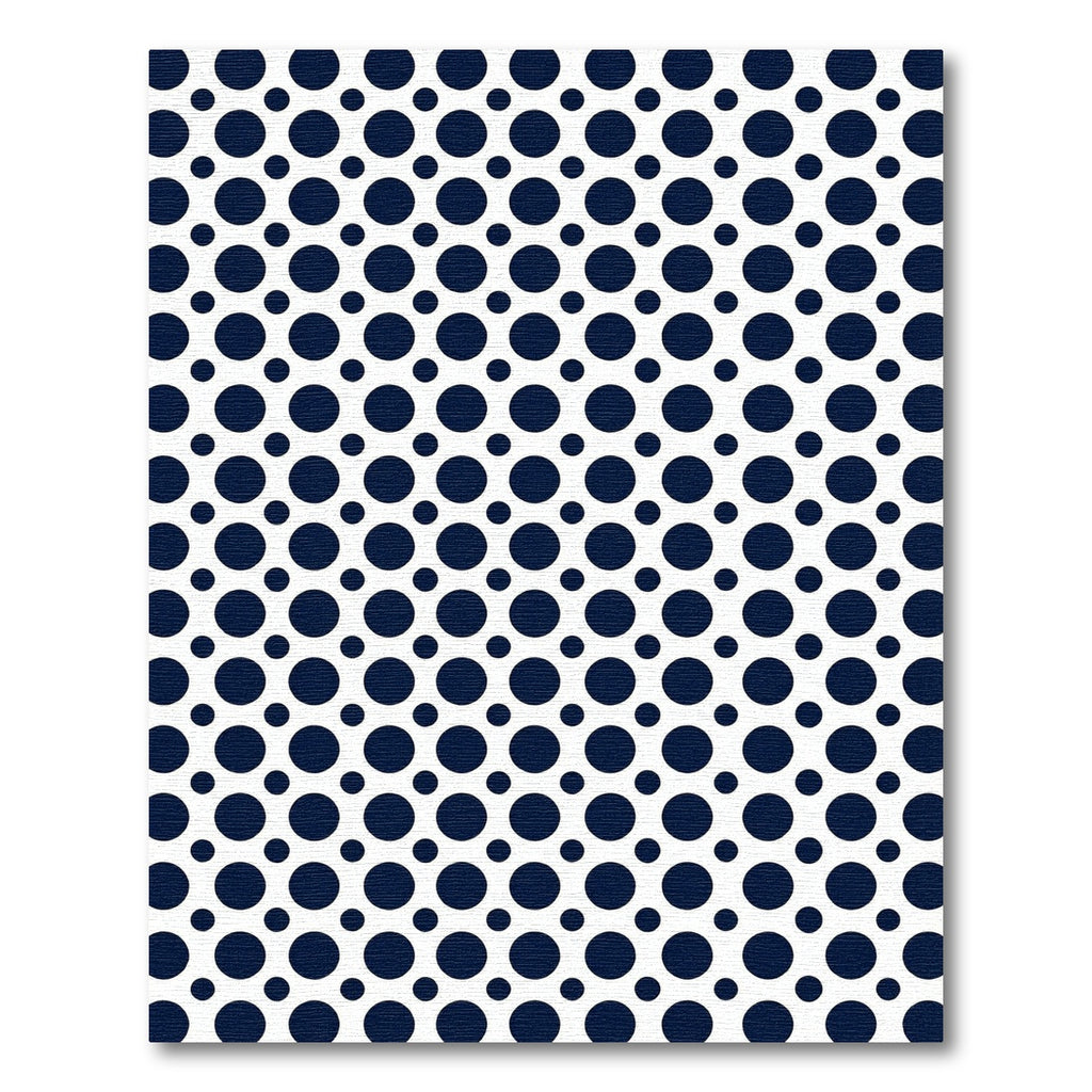Minimalist Navy Blue Polka Dot Rug