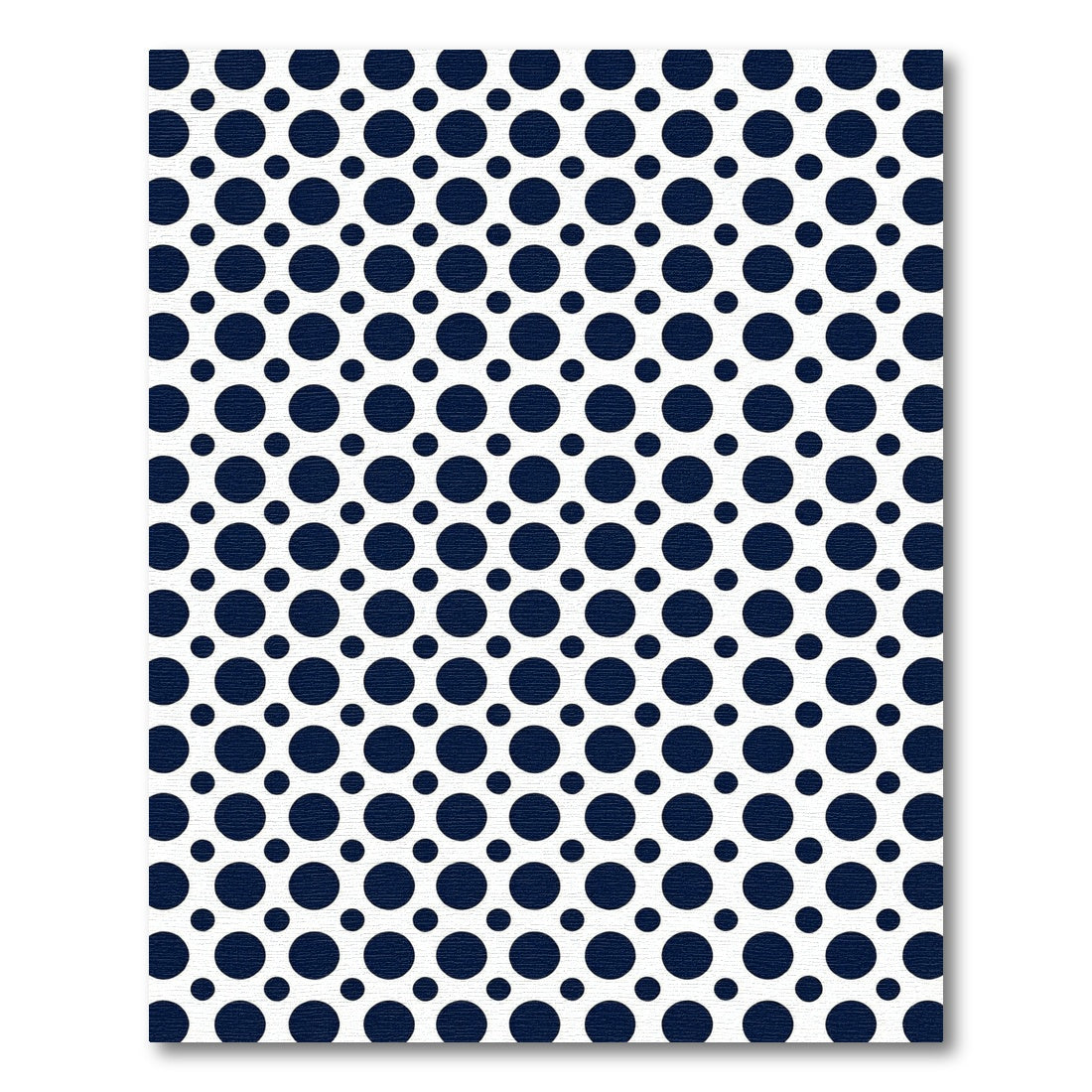 Minimalist Navy Blue Polka Dot Rug