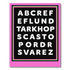 Retro Alphabet Word Puzzle Rug