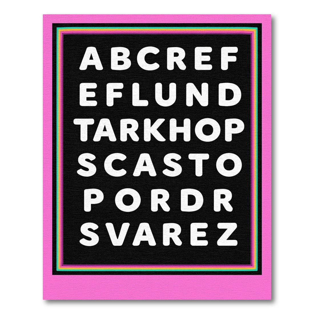 Retro Alphabet Word Puzzle Rug