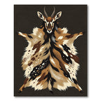 Abstract Antelope Pelt Earth Tone Rug