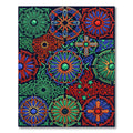 Vibrant Radiant Geometric Star Mosaic Rug