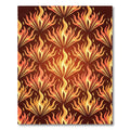 Fiery Fan Flames Warm Radiance Rug
