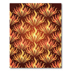 Fiery Fan Flames Warm Radiance Rug