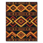 Warm Southwestern Geometric Diamond Rug