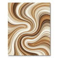 Earthy Cream and Mocha Swirl Rug