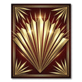Golden Art Deco Radiant Fan Rug