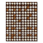 Brown White Classic Houndstooth Check Rug