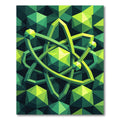Emerald Green Geometric Atomic Spheres Rug