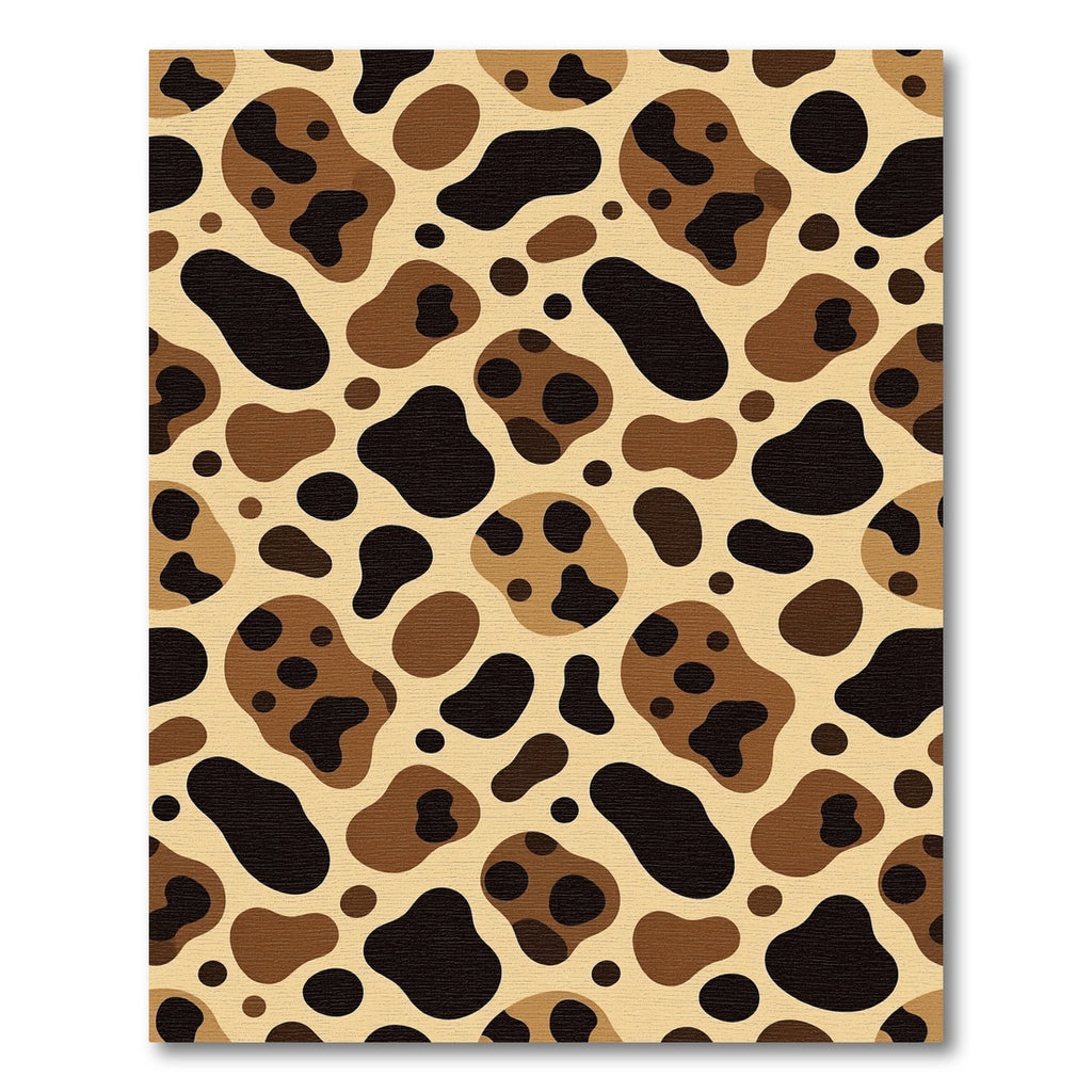 Brown Black Spotted Organic Shapes Rug
