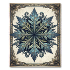 Vintage Blue Botanical Acanthus Medallion Rug