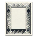 Monochrome Black and Cream Greek Key Rug