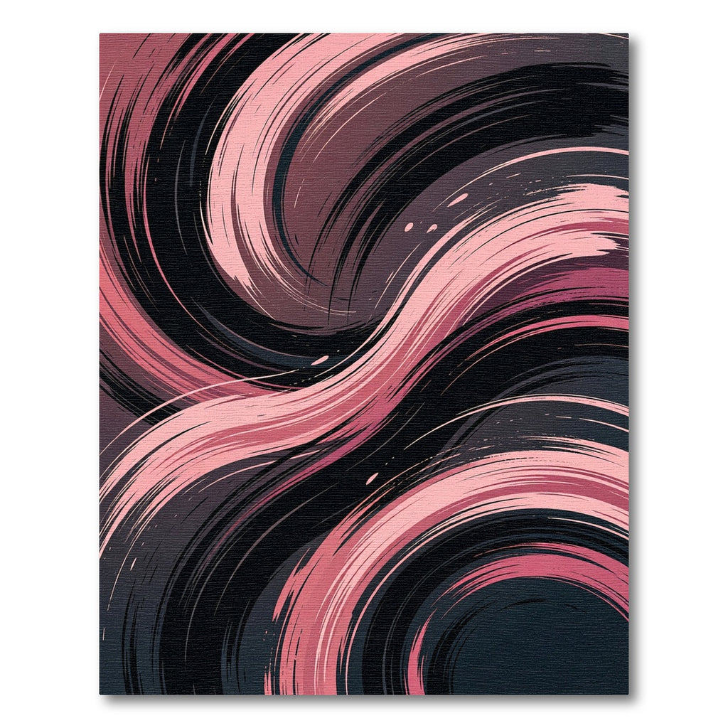 Modern Blush Pink Swirling Abstract Rug