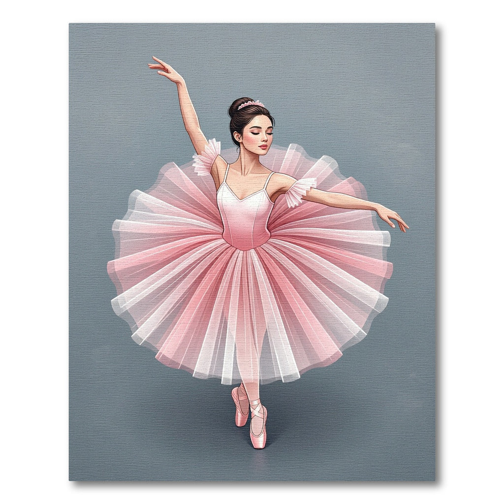 Ballet Dancer Pink Tulle Ballerina Graceful Pose Rug