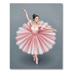 Ballet Dancer Pink Tulle Ballerina Graceful Pose Rug