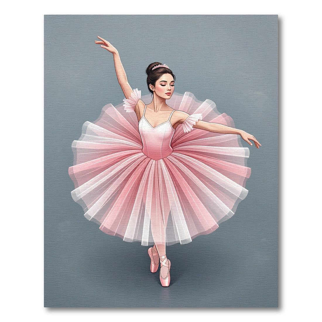 Ballet Dancer Pink Tulle Ballerina Graceful Pose Rug