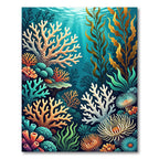 Undersea Coral Garden Vibrant Flora Rug