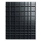 Matte Charcoal Geometric Grid Facade Rug