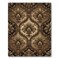 Ornate Gilded Damask Scroll Rug