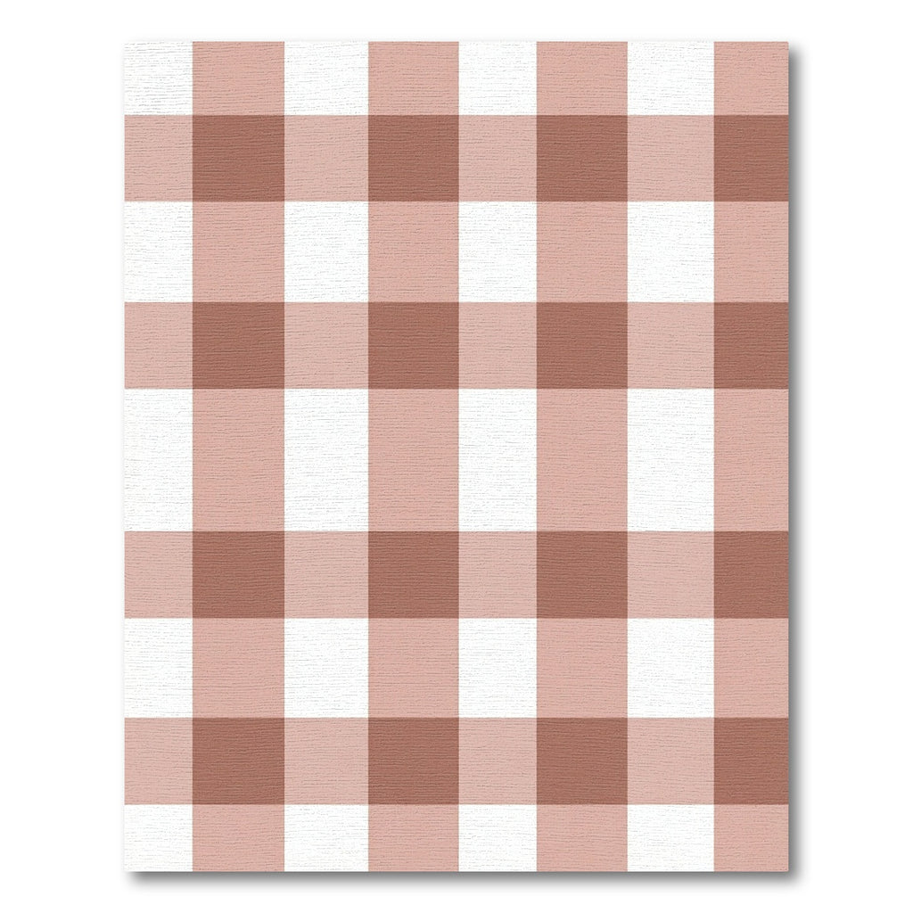 Blush Pink Classic Gingham Check Rug