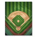 Vibrant Green Baseball Diamond Graphic Rug