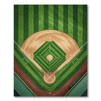 Vibrant Green Baseball Diamond Graphic Rug
