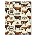 Vintage Farmhouse Cream Brown Cattle Rug