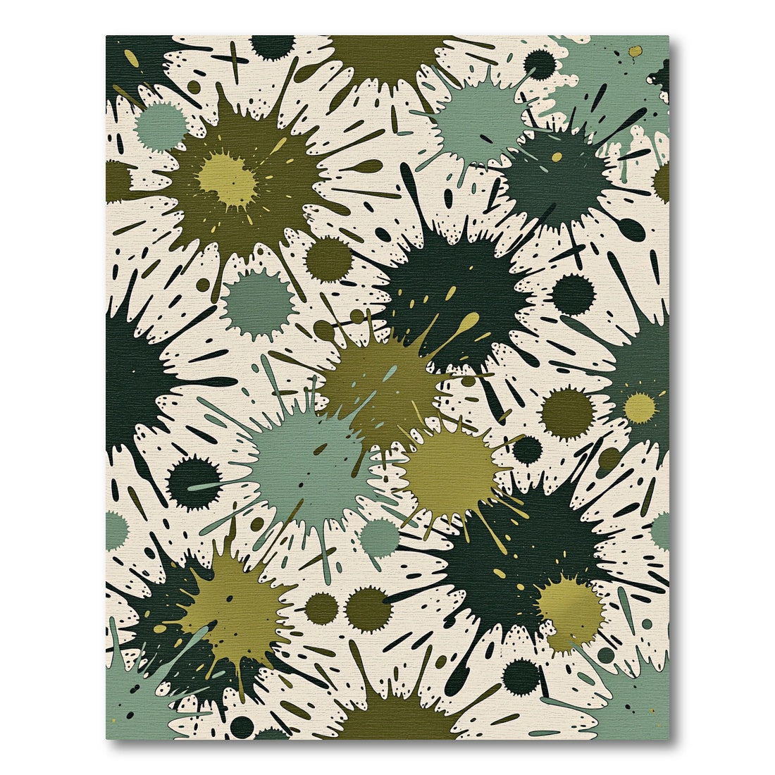 Earthy Tone Splattered Grunge Abstract Rug