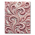 Soft Pink Swirling Floral Detail Rug