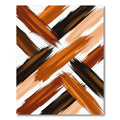 Bold Earth Tone Abstract Brush Chiaroscuro Rug