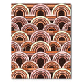 Retro Layered Arch Terracotta Rug