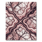 Abstract Blush Vein Fluid Marble Rug